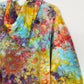 XL | Ice Dye Rainbow Multicolour Hand Dyed Pullover Hoodie