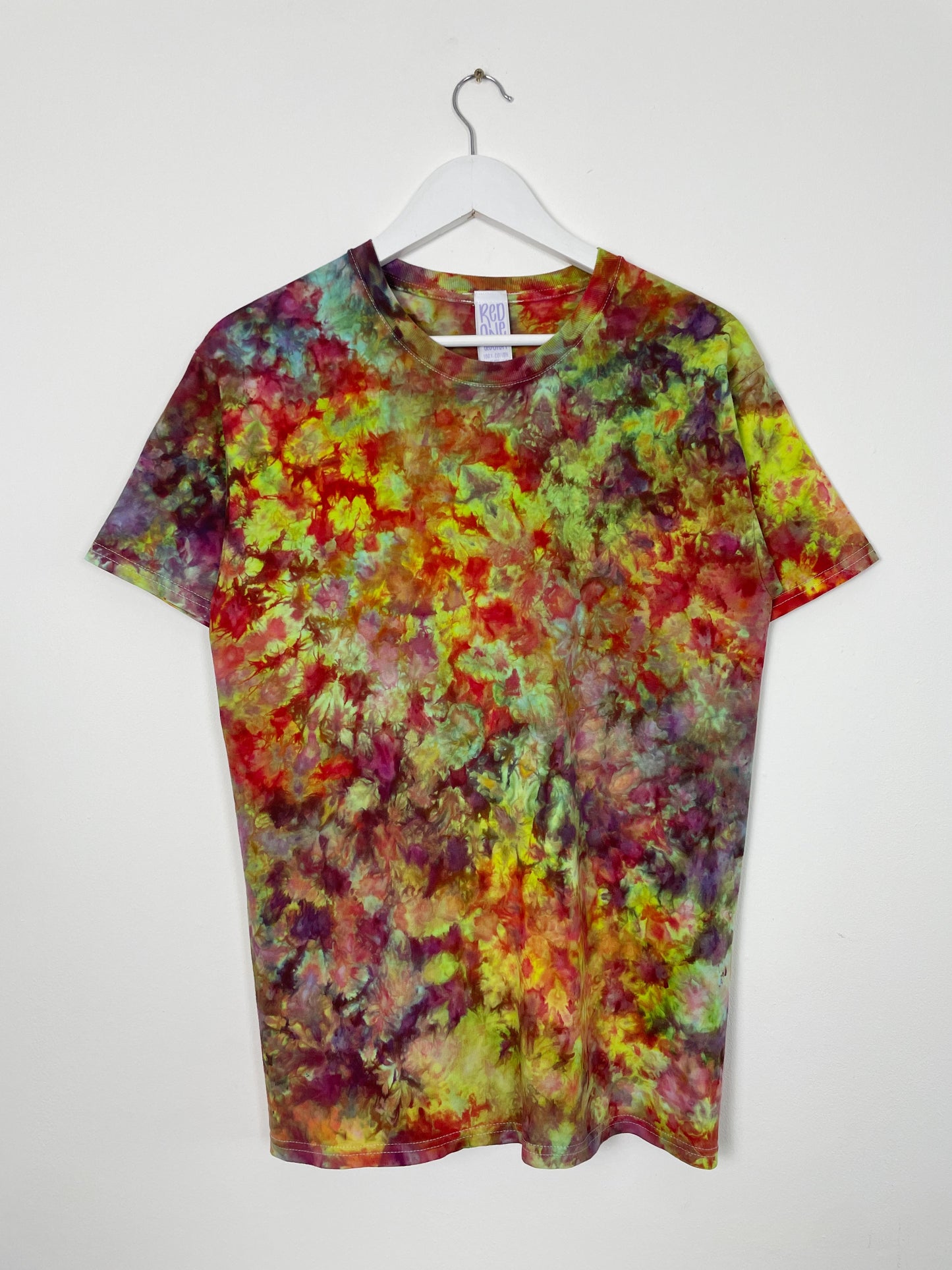 M | Ice Dye Rainbow Multicolour Hand Dyed Ice Tie Dye T-Shirt
