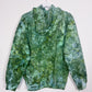 M | Ice Dye Dark Green Hand Dyed Pullover Hoodie