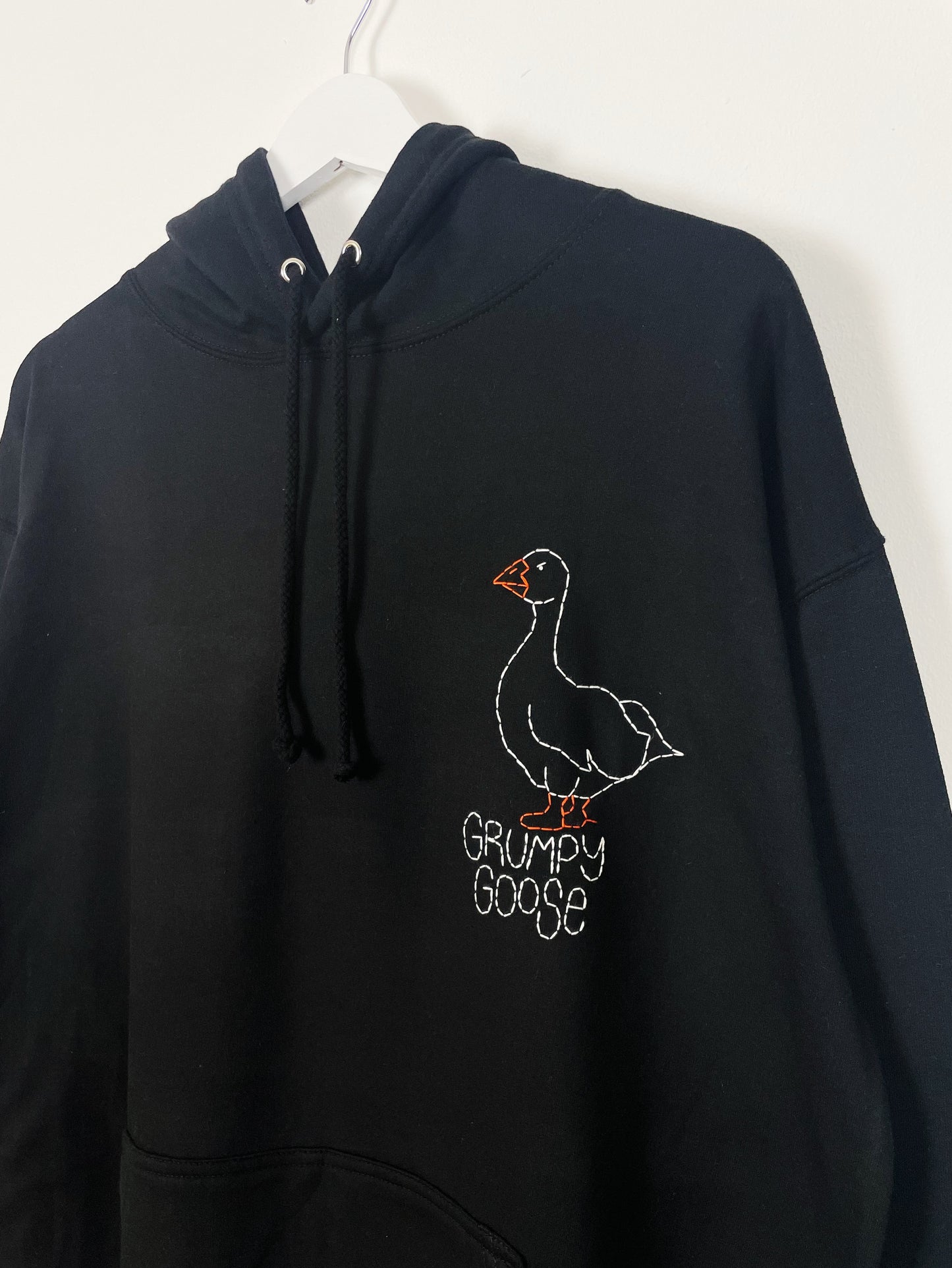 Grumpy Goose Hand Embroidered Unisex Hoodie