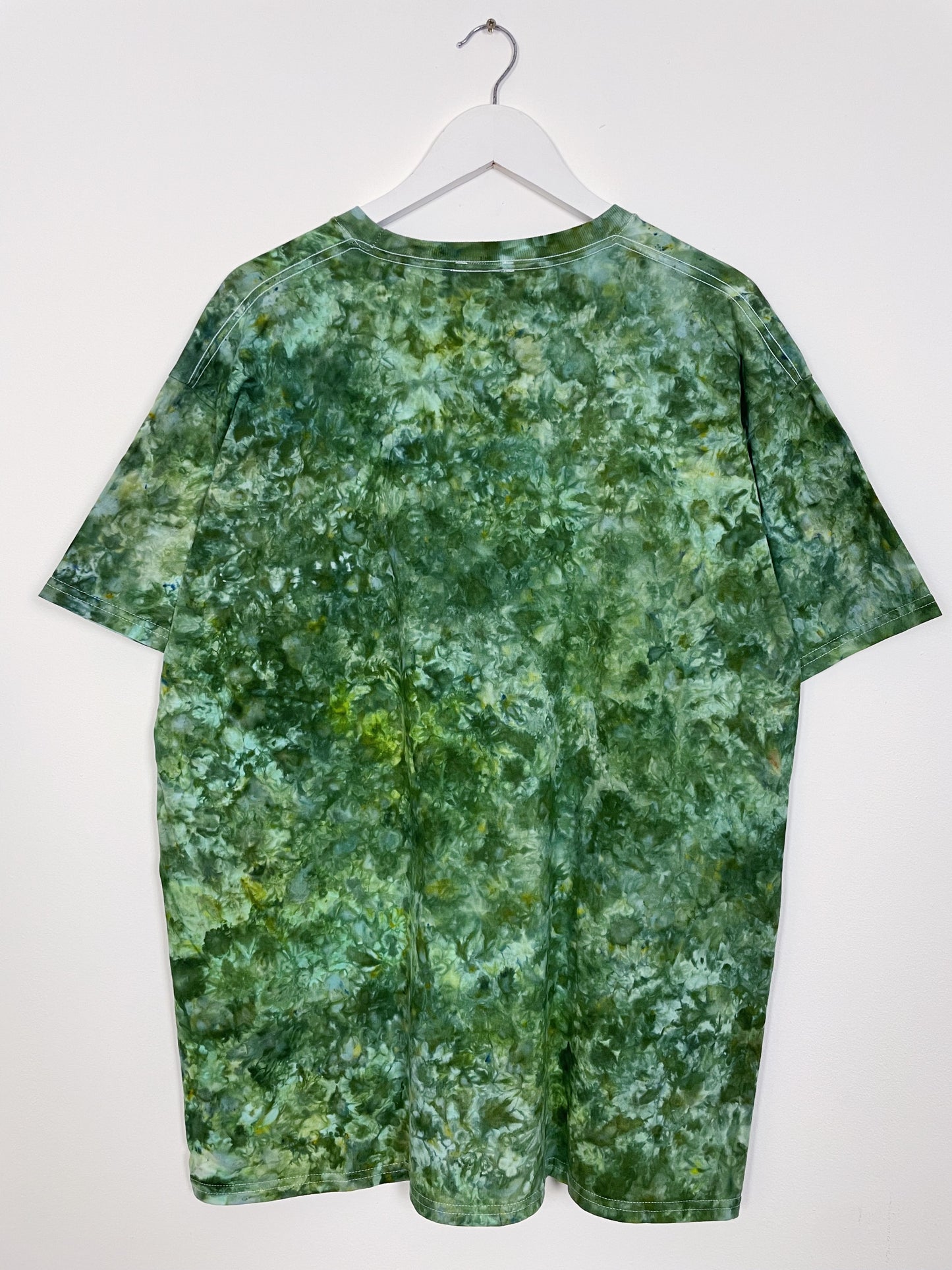 XL | Ice Dye Dark Green Hand Dyed Ice Tie Dye T-Shirt