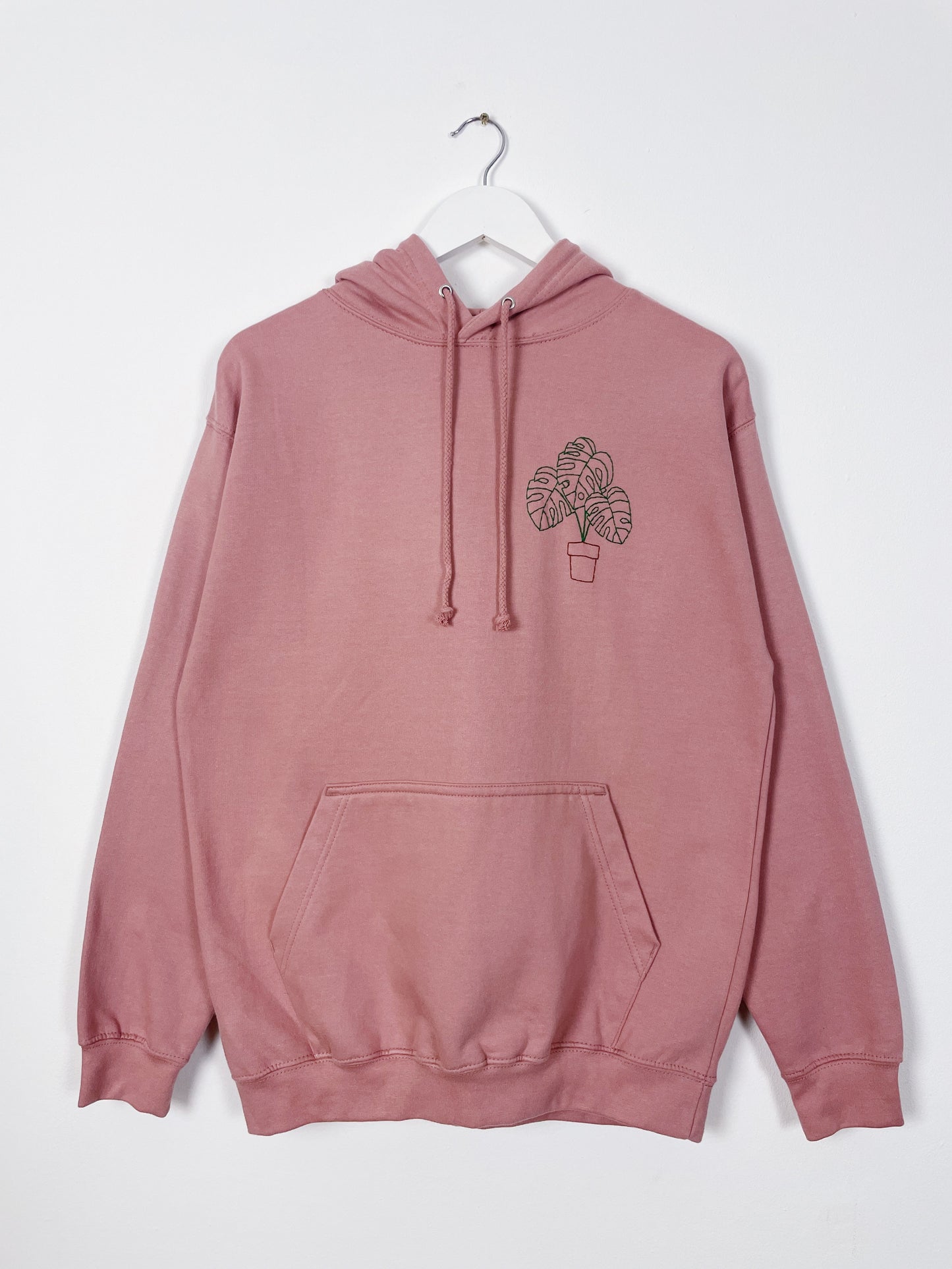 Monstera Deliciosa - Hand Embroidered Unisex Hoodie