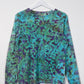 Ice Dye Longsleeve Top Blue Purple Green