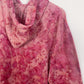 L | Ice Dye Crushed Raspberry Hand Dyed Pullover Hoodie