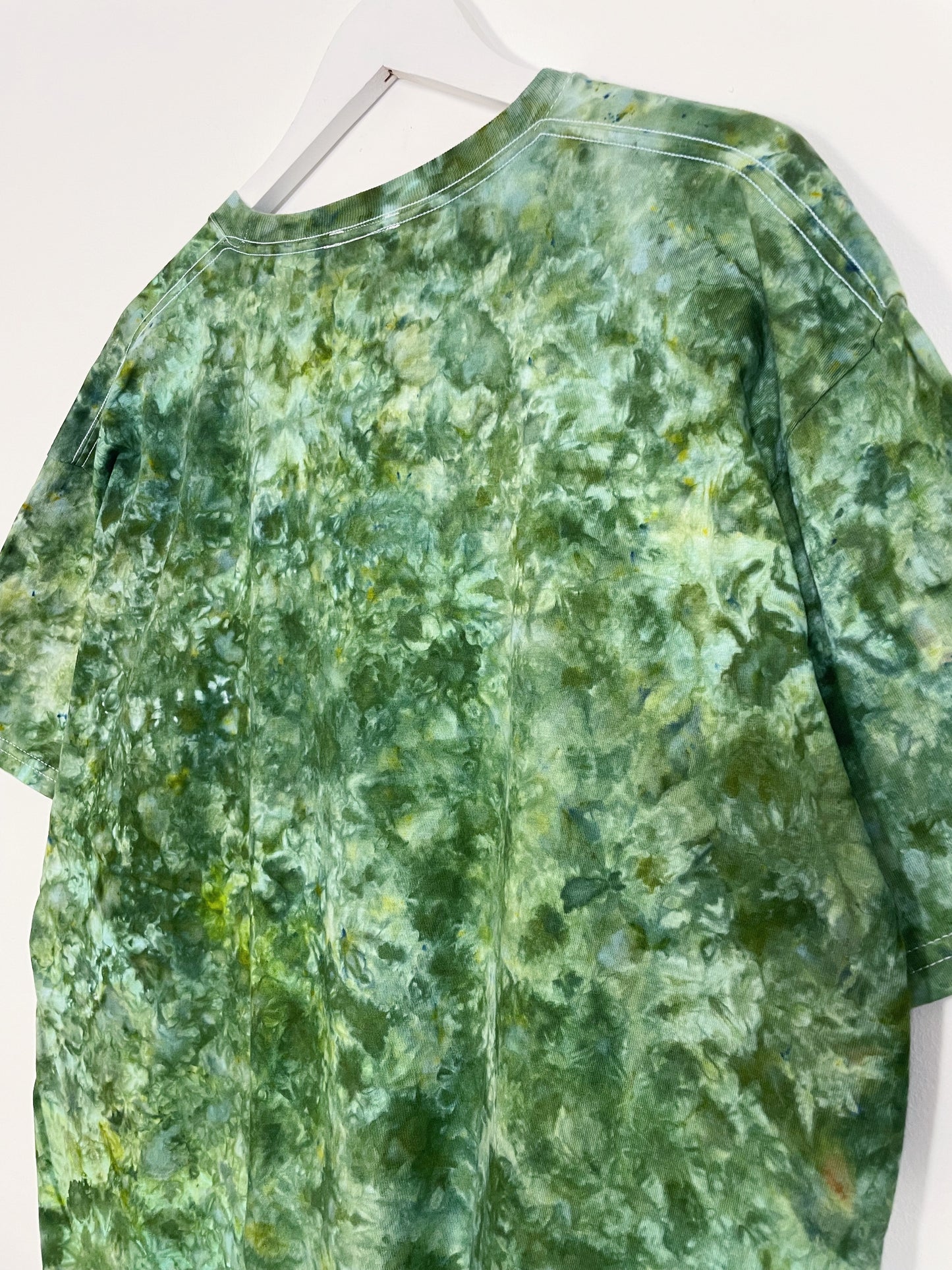 XL | Ice Dye Dark Green Hand Dyed Ice Tie Dye T-Shirt