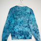 S | Ice Dye Ocean Blue Hand Dyed Sweatshirt