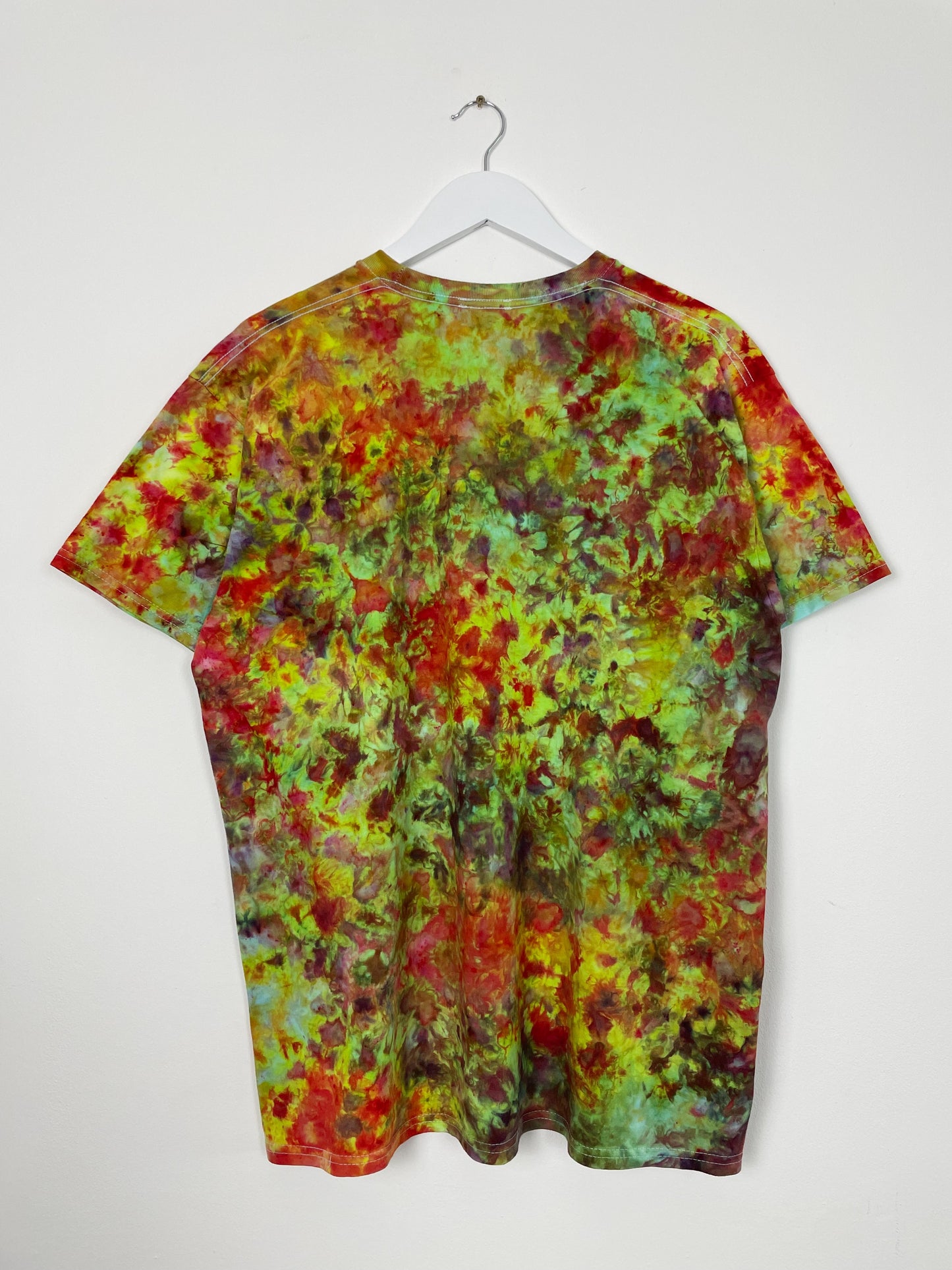 XL | Ice Dye Rainbow Multicolour Hand Dyed Ice Tie Dye T-Shirt