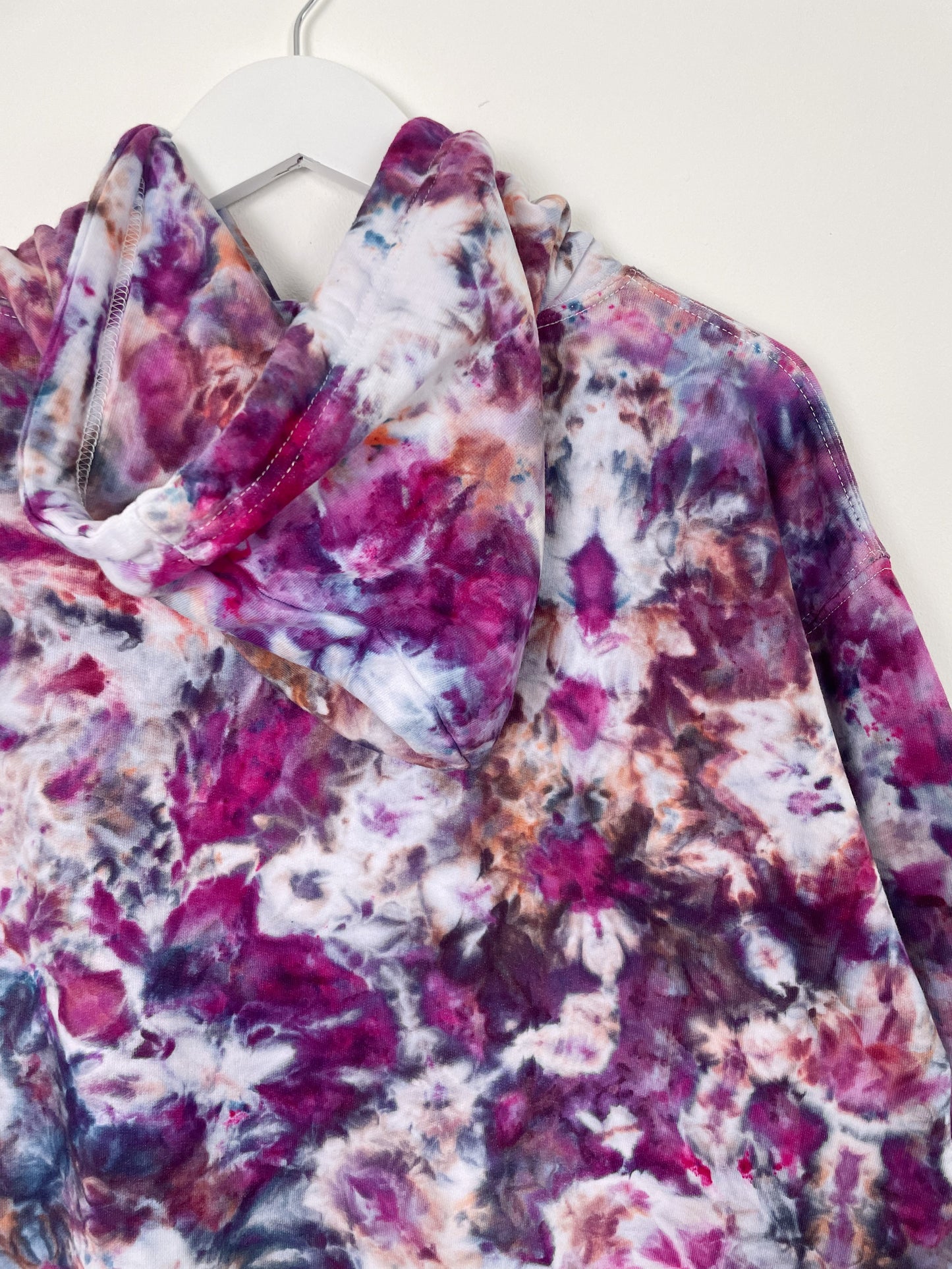 L | Ice Dye Berry Storm Hand Dyed Pullover Hoodie