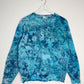 S | Ice Dye Ocean Blue Hand Dyed Sweatshirt