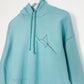 M | Stingray Hoodie Seafoam Blue Hand Embroidered | Minor Display Damage