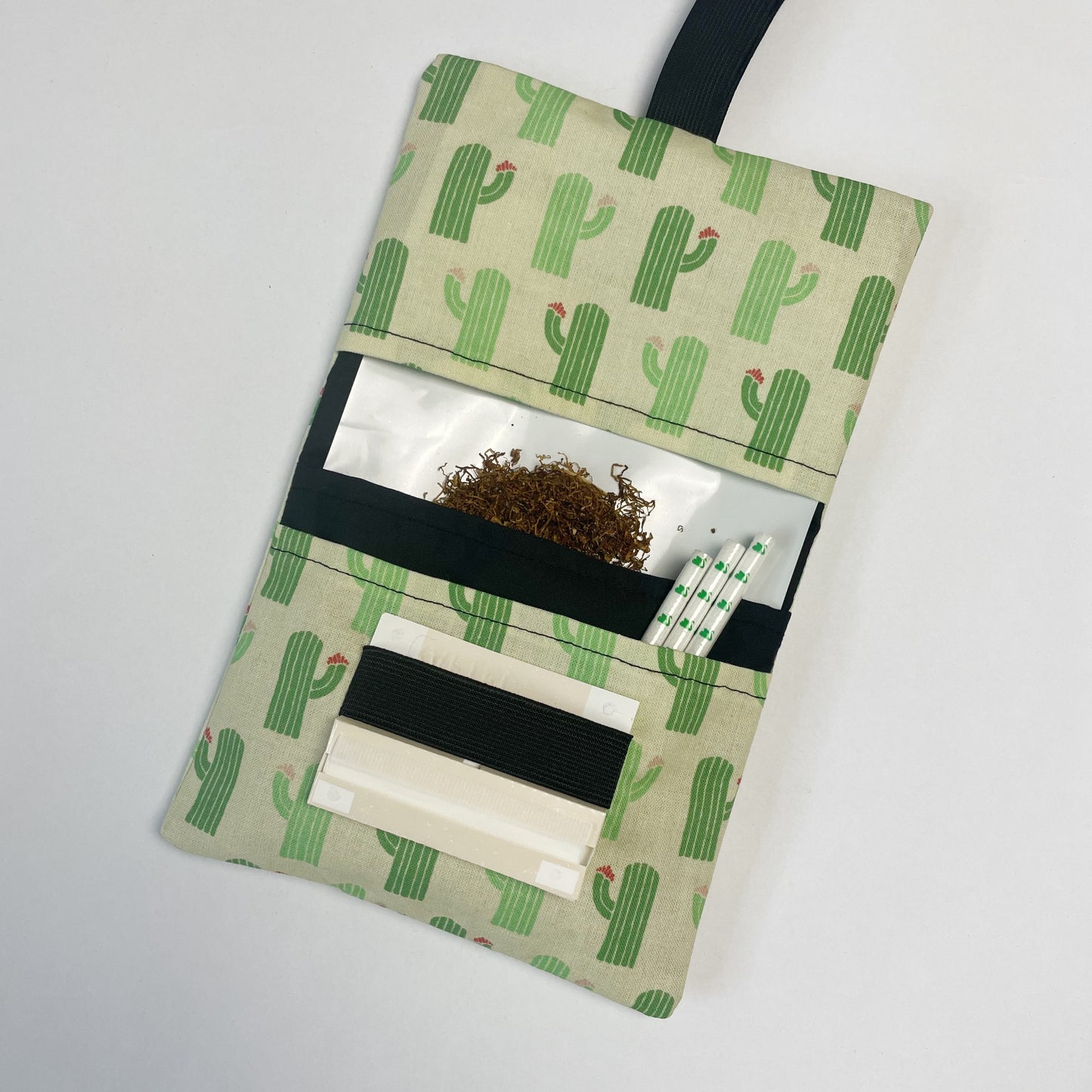 Handmade Tobacco Pouch | Cactus Print Tobacco Storage Holder