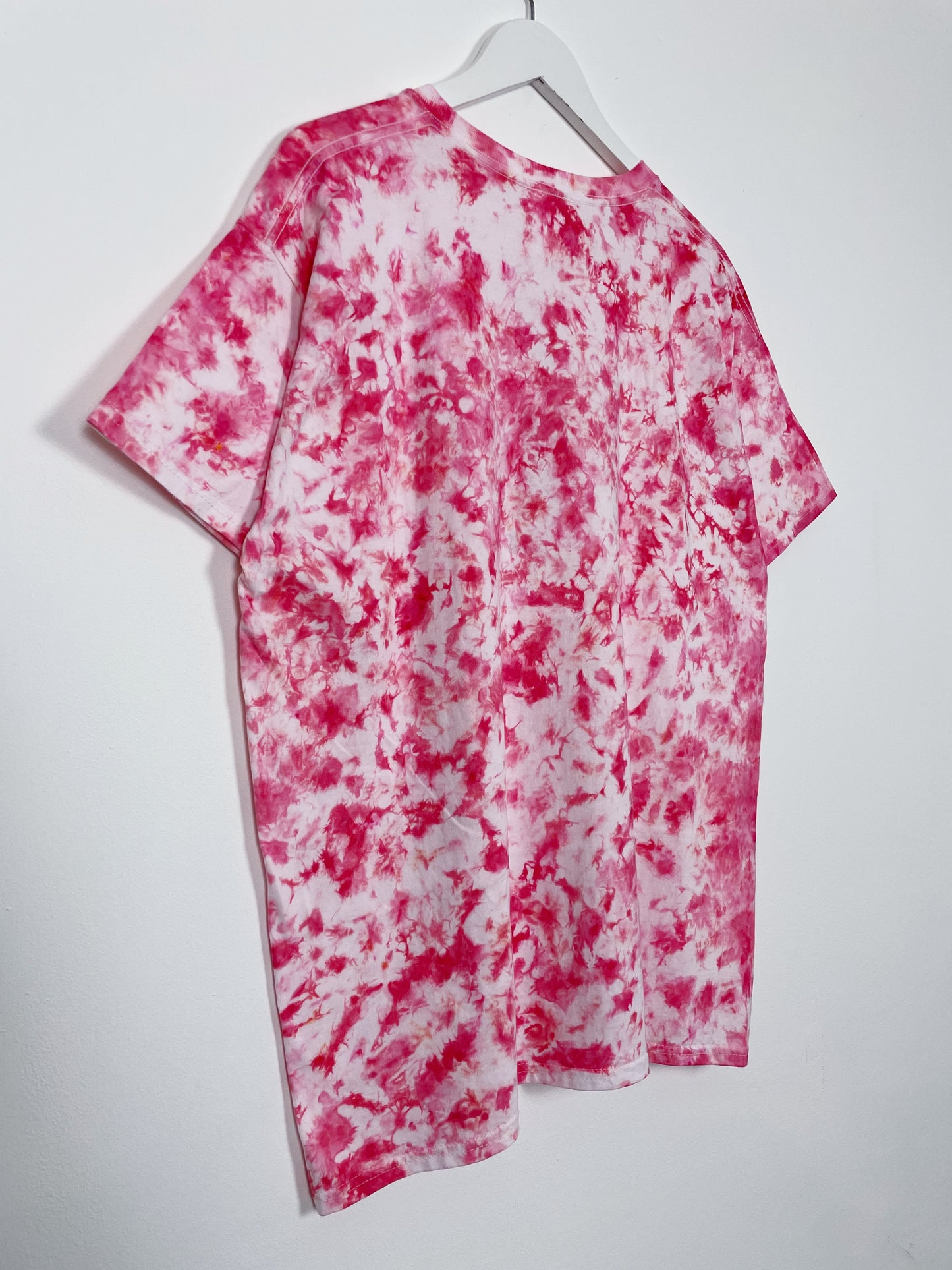XL | Ice Dye Pink Hand Dyed Ice Tie Dye T-Shirt