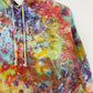 XL | Ice Dye Rainbow Multicolour Hand Dyed Pullover Hoodie