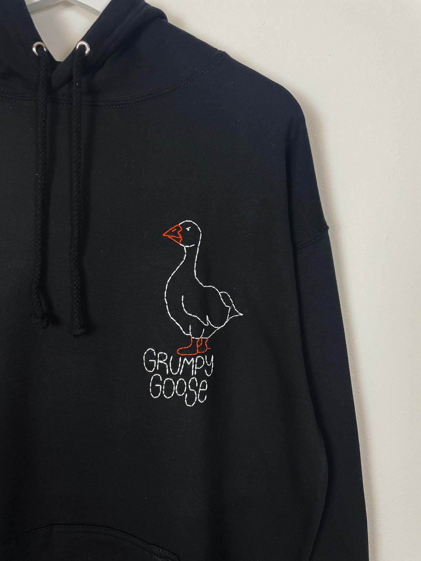 Grumpy Goose Hand Embroidered Unisex Hoodie