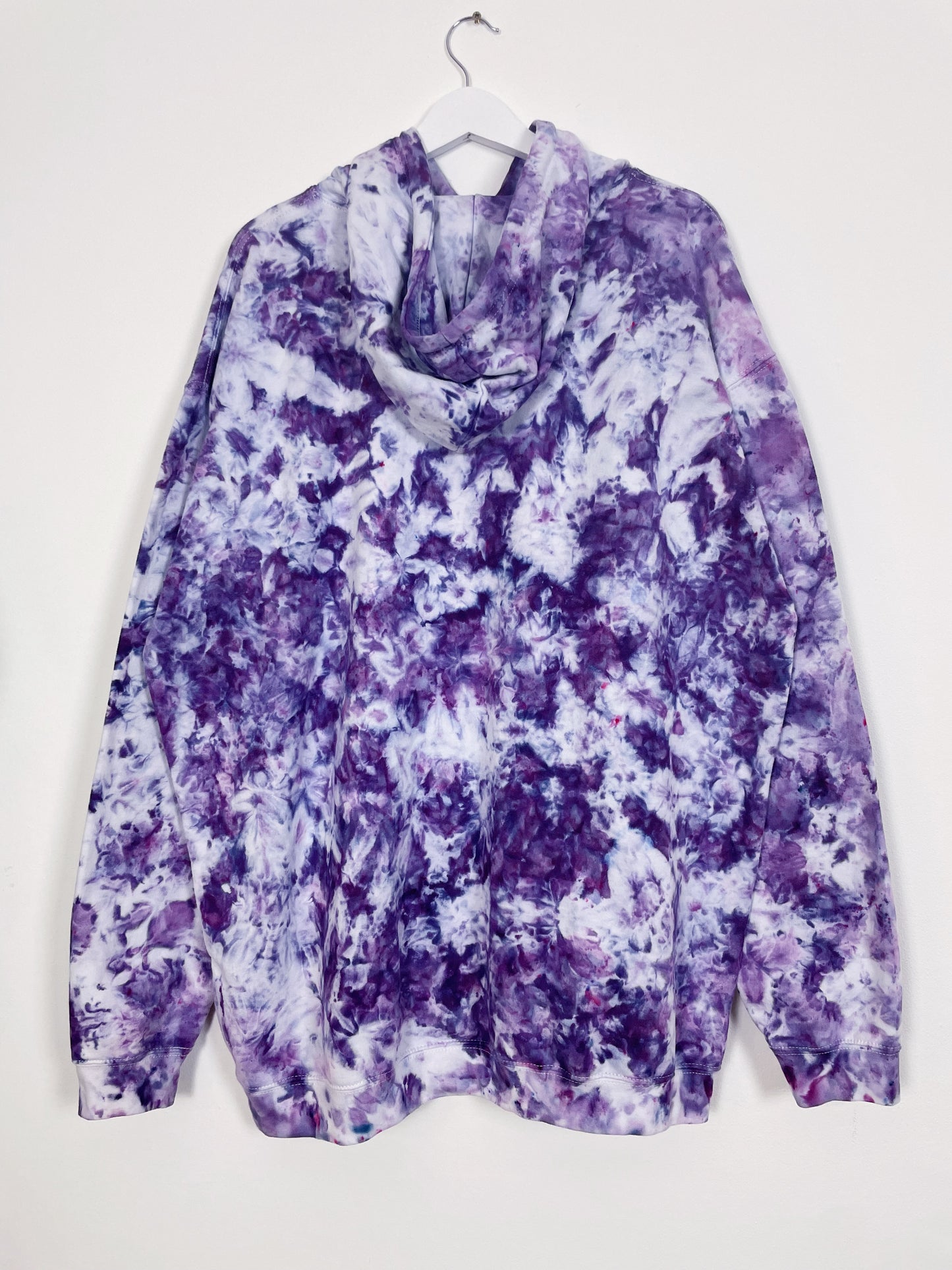 XXL | Ice Dye Purple Hand Dyed Pullover Hoodie