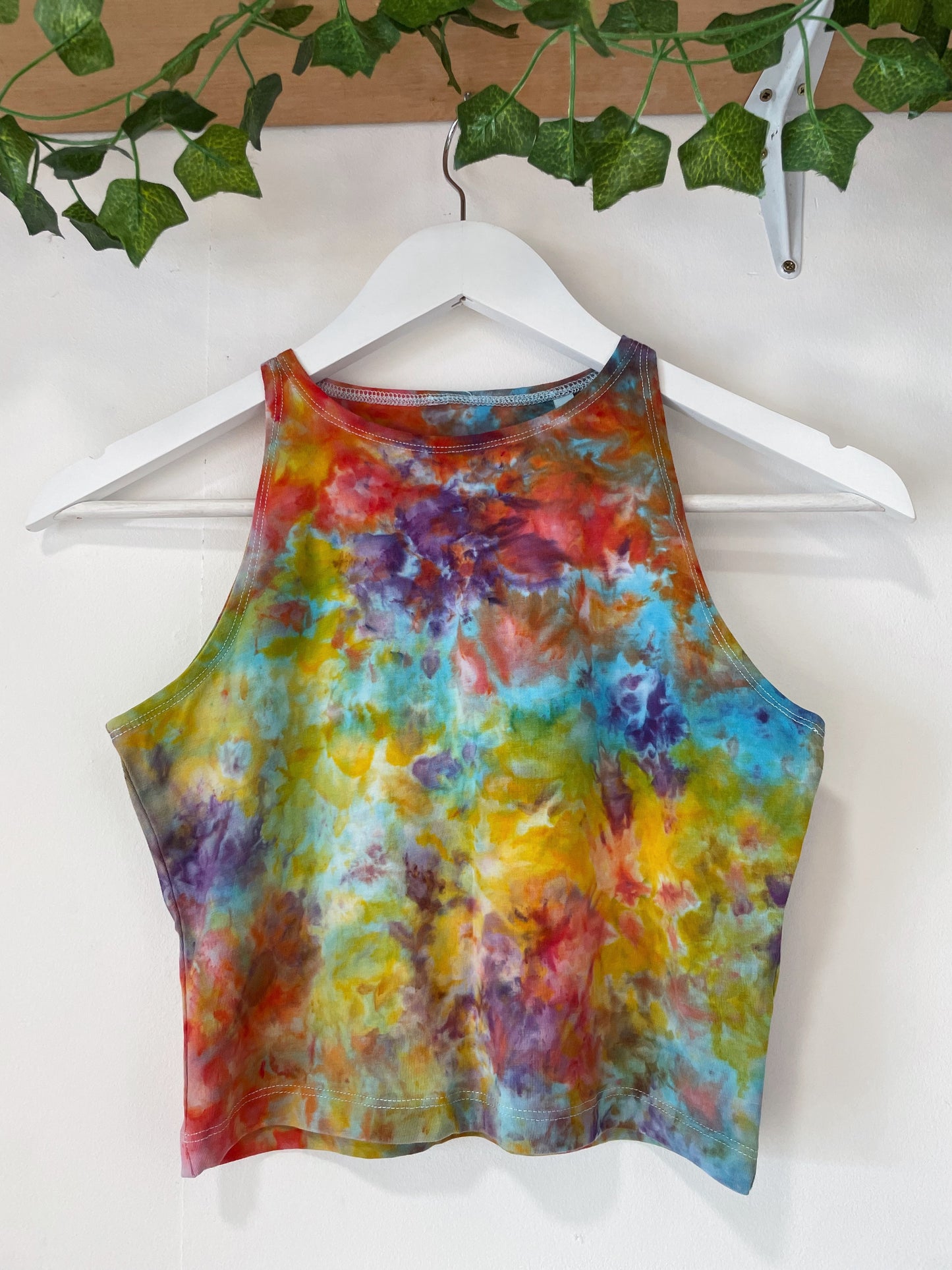 Ice Dye Rainbow Crop Vest