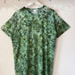L | Ice Dye Dark Green Hand Dyed Ice Tie Dye T-Shirt