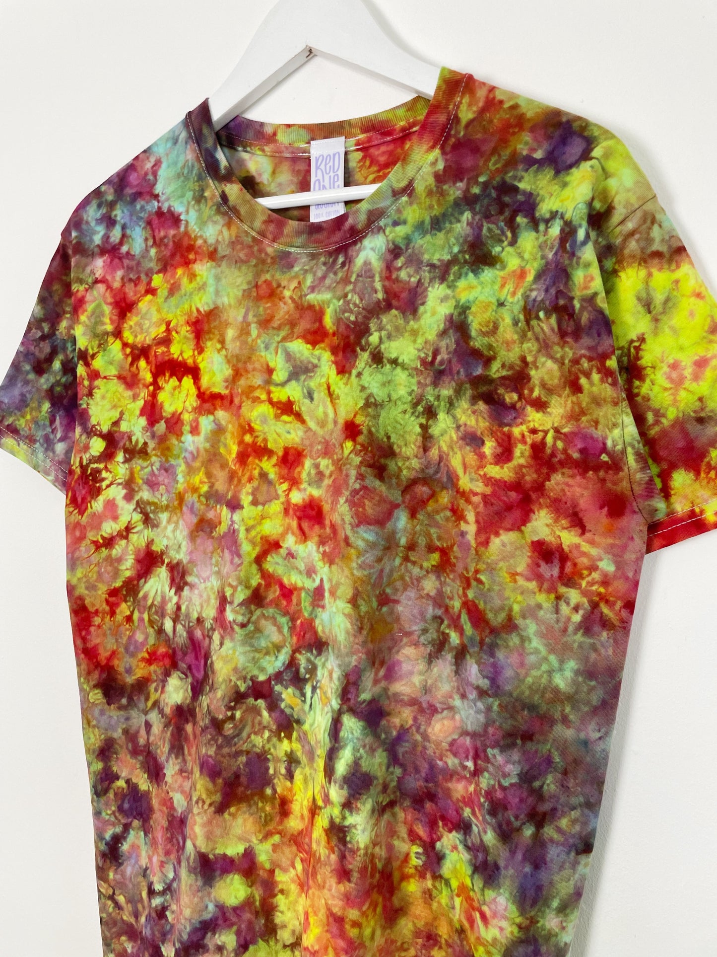 M | Ice Dye Rainbow Multicolour Hand Dyed Ice Tie Dye T-Shirt