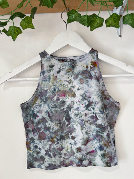 Ice Dye Cosmic Black Crop Vest