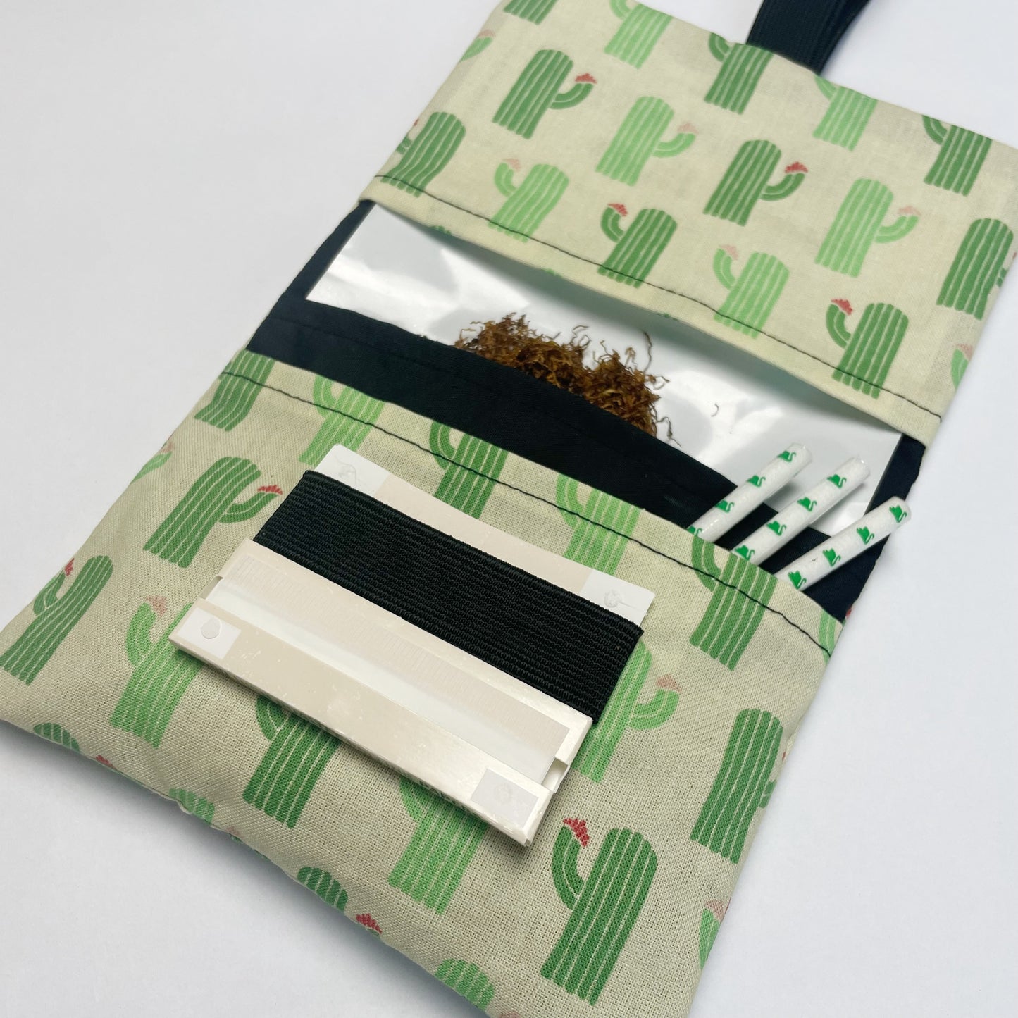 Handmade Tobacco Pouch | Cactus Print Tobacco Storage Holder