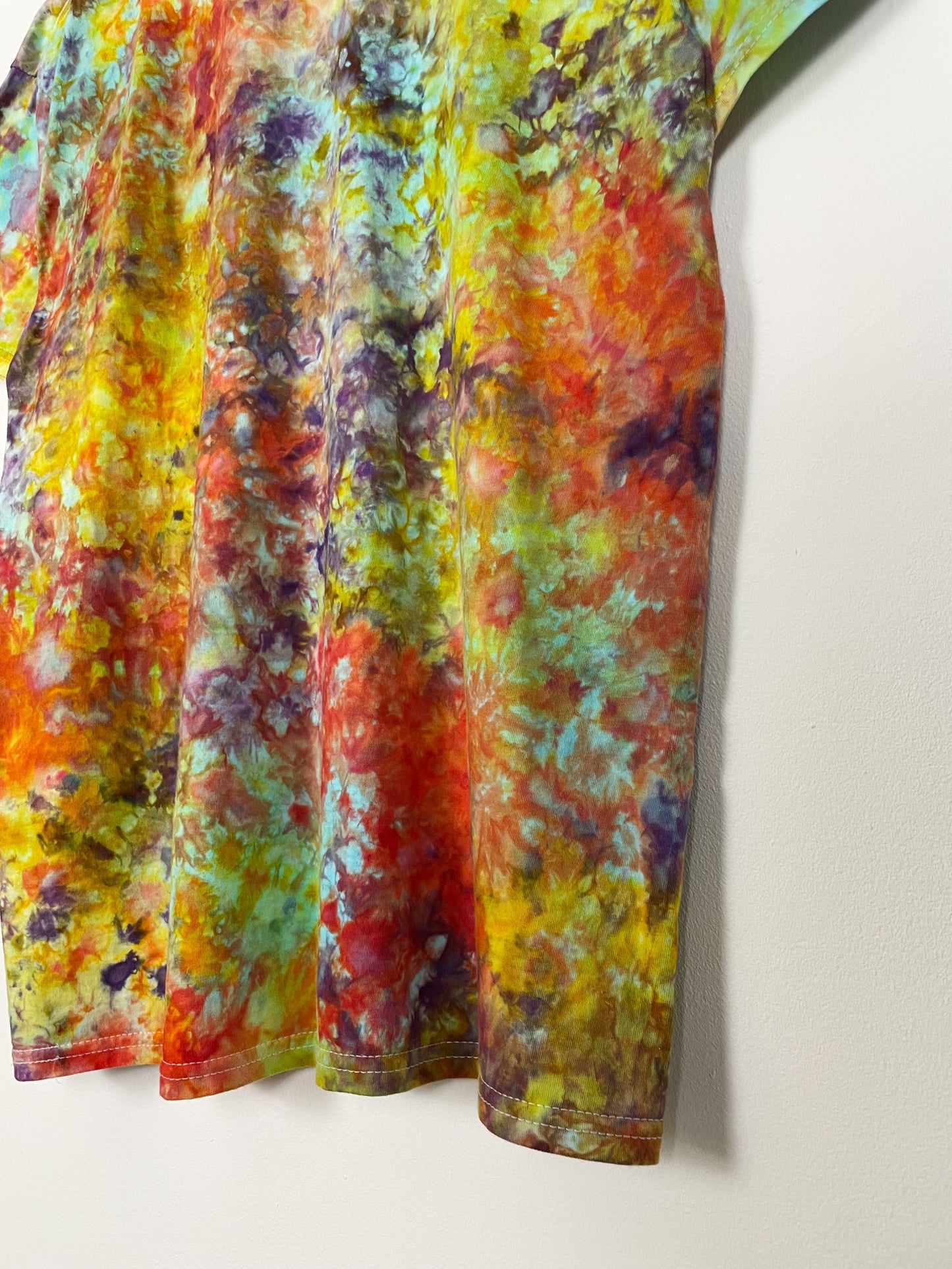 XL | Ice Dye Rainbow Multicolour Hand Dyed Ice Tie Dye T-Shirt