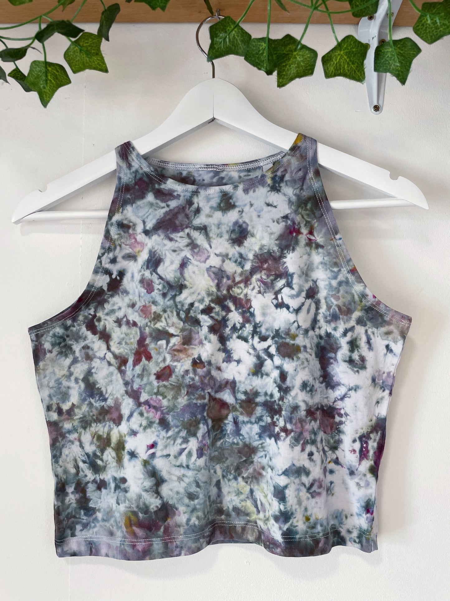 Ice Dye Cosmic Black Crop Vest