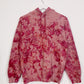 S | Ice Dye Crushed Raspberry Hand Dyed Pullover Hoodie