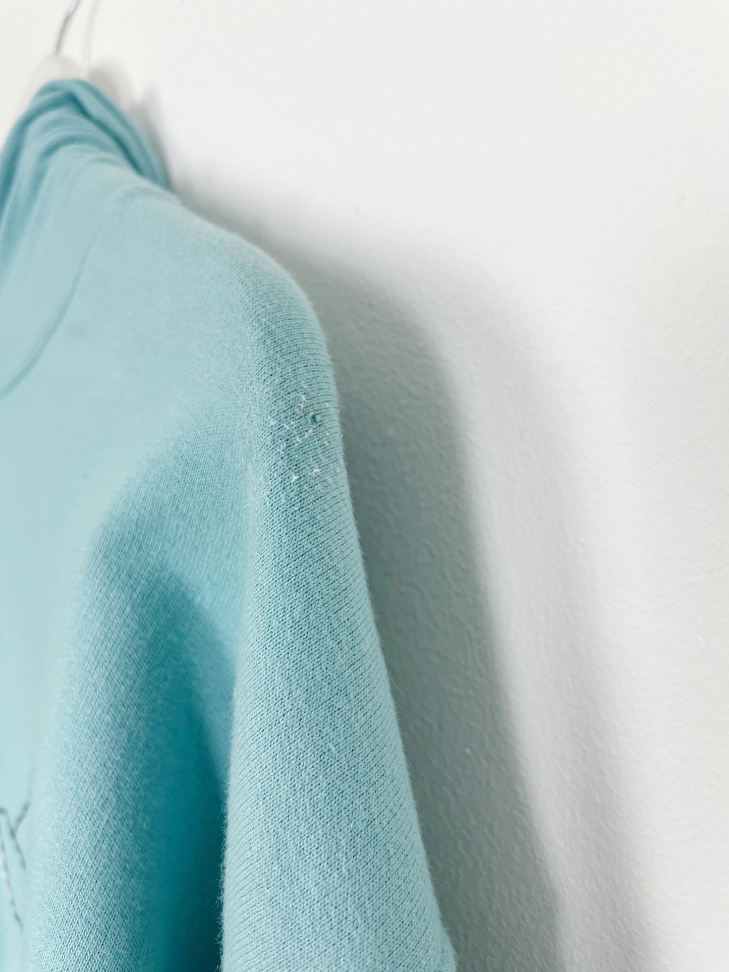 M | Stingray Hoodie Seafoam Blue Hand Embroidered | Minor Display Damage