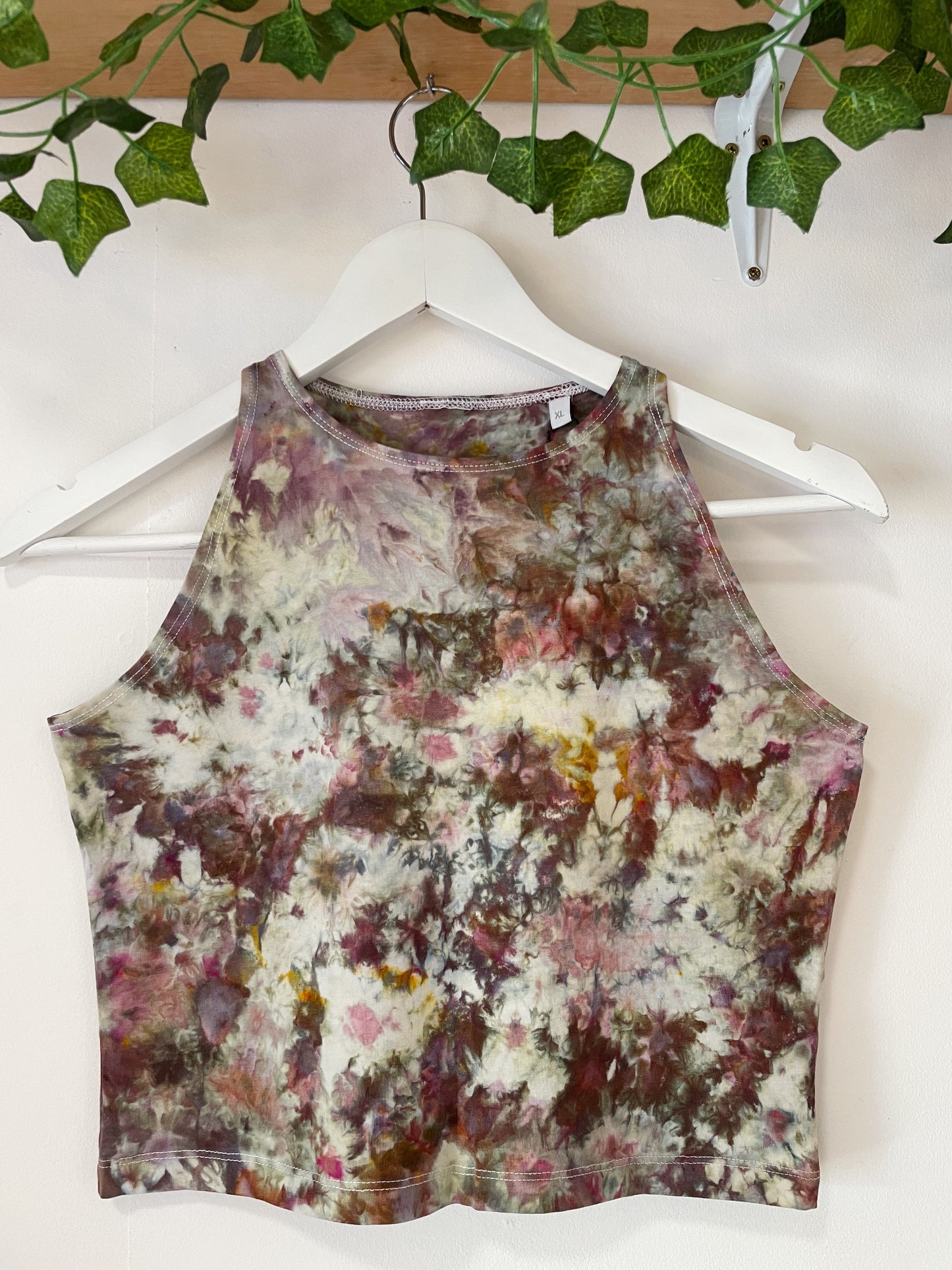 Ice Dye Mushroom Crop Vest
