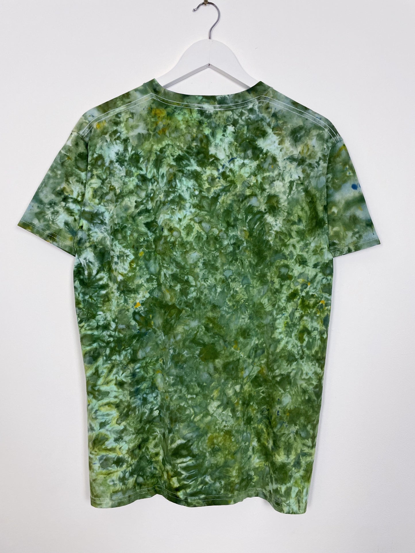 M | Ice Dye Dark Green Hand Dyed Ice Tie Dye T-Shirt