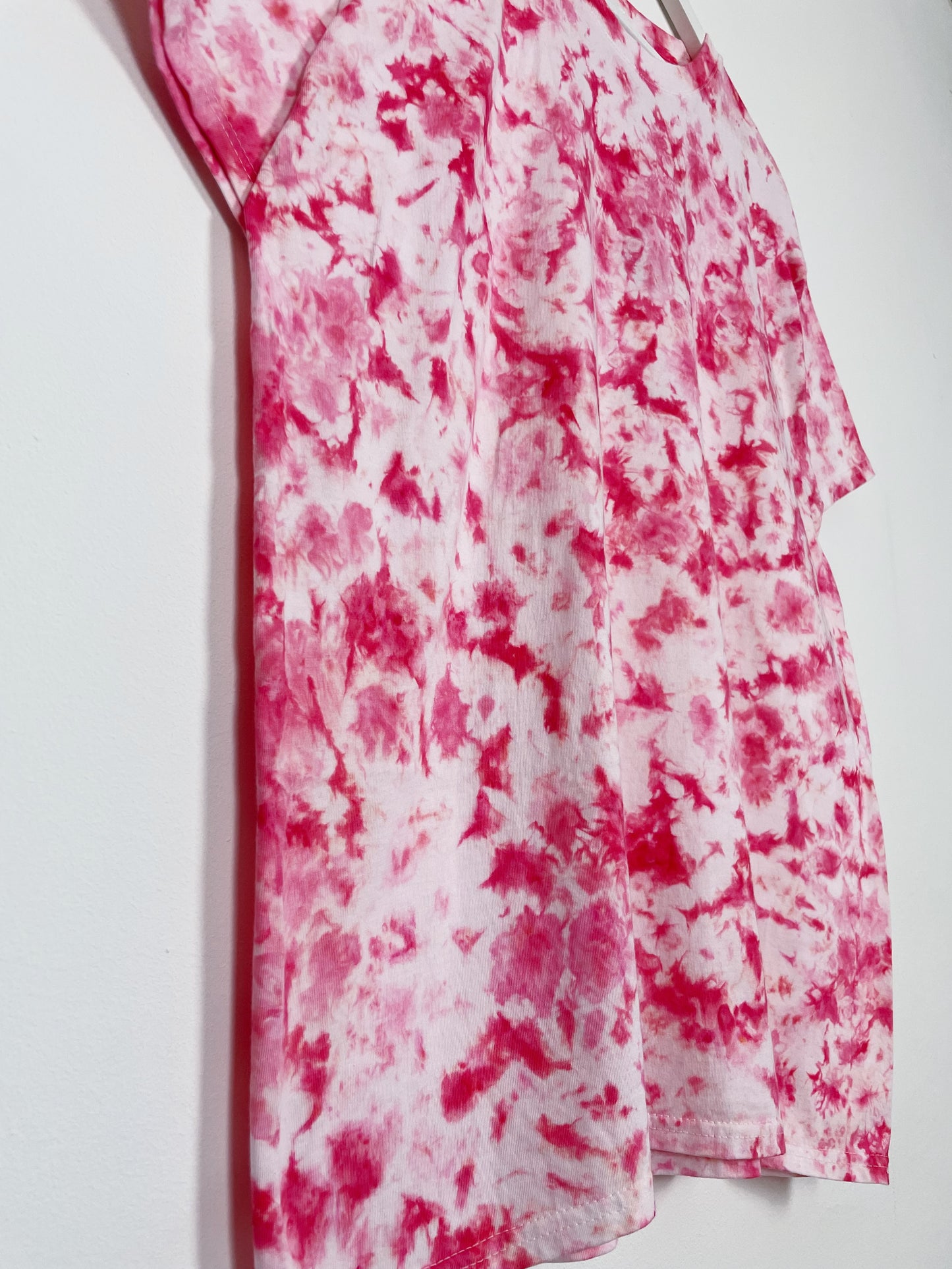 XL | Ice Dye Pink Hand Dyed Ice Tie Dye T-Shirt