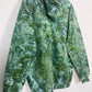 L | Ice Dye Dark Green Hand Dyed Pullover Hoodie