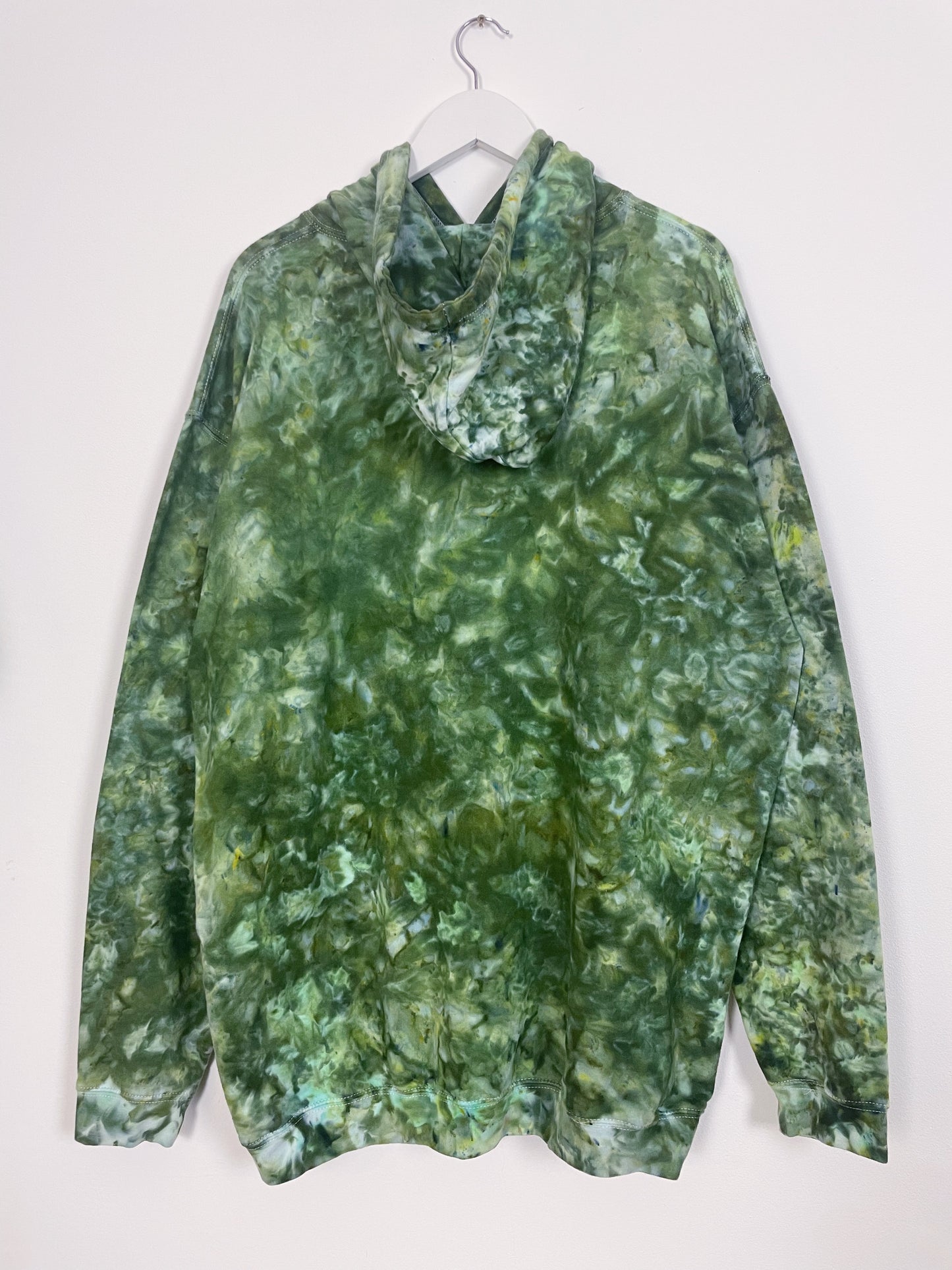 XXL | Ice Dye Green Hand Dyed Pullover Hoodie