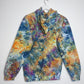 S | Ice Dye Blue Sunrise Multicolour Hand Dyed Pullover Hoodie