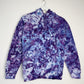 S | Ice Dye Purple Hand Dyed Pullover Hoodie
