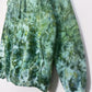 S | Ice Dye Dark Green Hand Dyed Pullover Hoodie