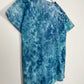 S | Ice Dye Ocean Blue Hand Ice Tie Dye T-Shirt