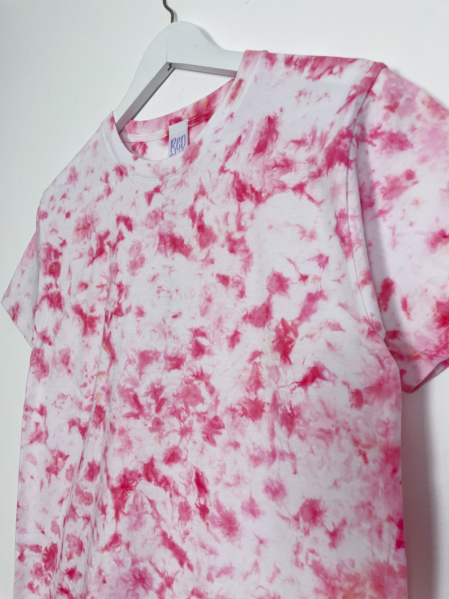 S | Ice Dye Pink Hand Dyed Ice Tie Dye T-Shirt