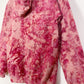 S | Ice Dye Crushed Raspberry Hand Dyed Pullover Hoodie