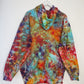 XL | Ice Dye Rainbow Multicolour Hand Dyed Pullover Hoodie