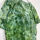 L | Ice Dye Dark Green Hand Dyed Ice Tie Dye T-Shirt