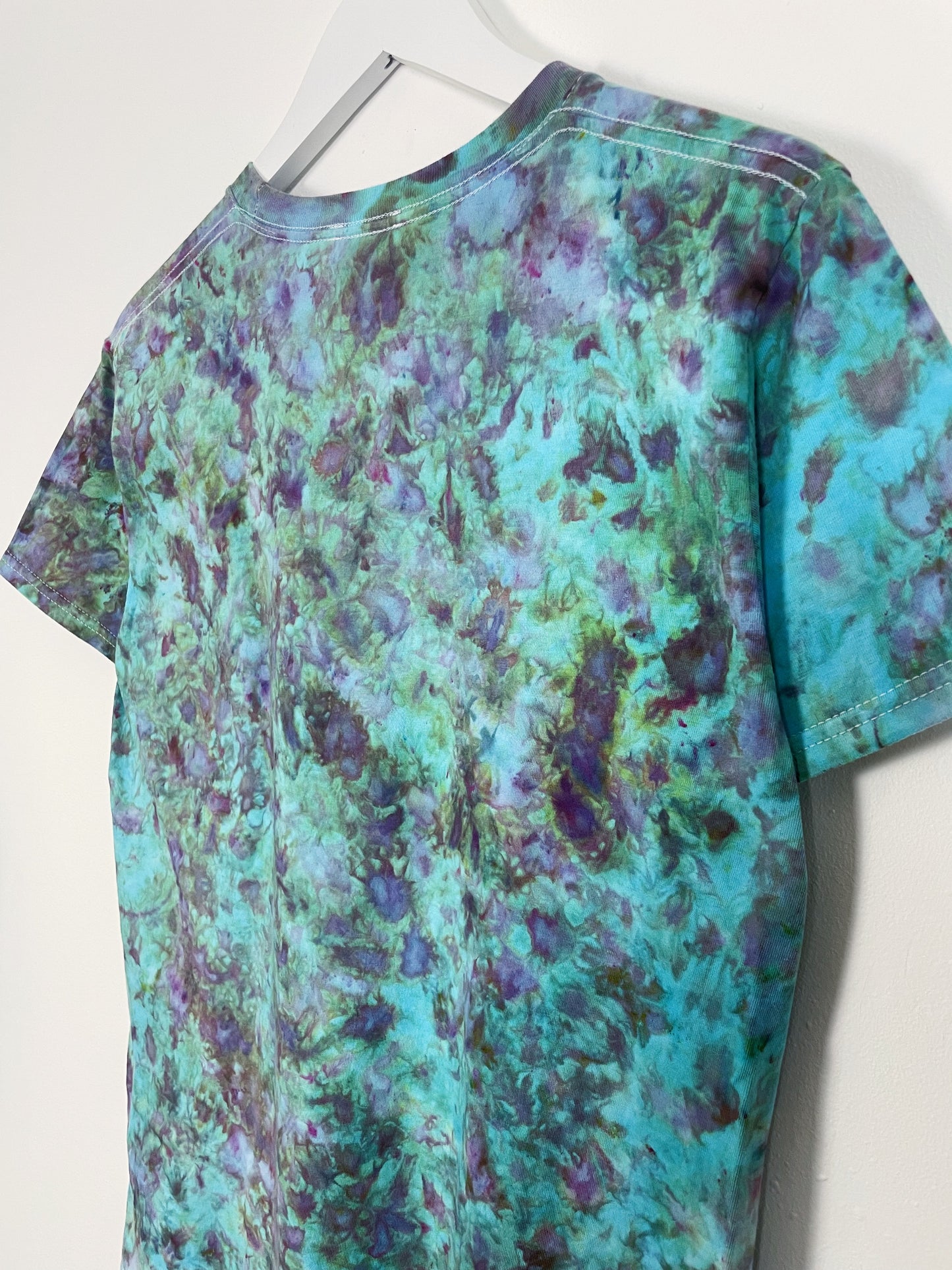 S | Blue Purple Ice Dye T-Shirt
