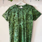 S | Ice Dye Dark Green Hand Dyed Ice Tie Dye T-Shirt