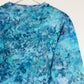 S | Ice Dye Ocean Blue Hand Dyed Sweatshirt