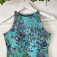 Ice Dye Blue/Purple/Green Crop Vest