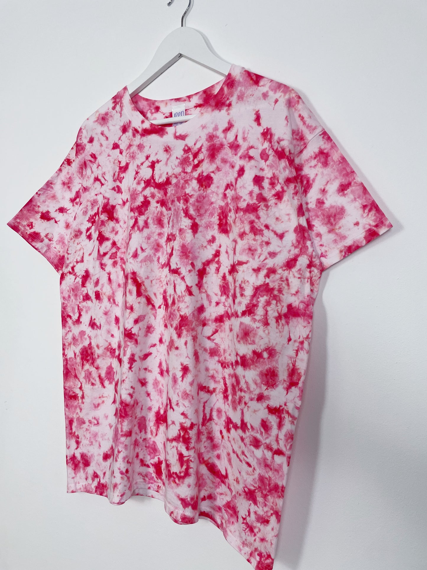 XL | Ice Dye Pink Hand Dyed Ice Tie Dye T-Shirt