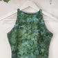 Ice Dye Green Crop Vest