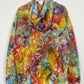 L | Ice Dye Rainbow Pink Multicolour Hand Dyed Pullover Hoodie