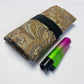 Handmade Tobacco Pouch | Brown Paisley Print Tobacco Storage Holder