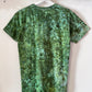 S | Ice Dye Dark Green Hand Dyed Ice Tie Dye T-Shirt